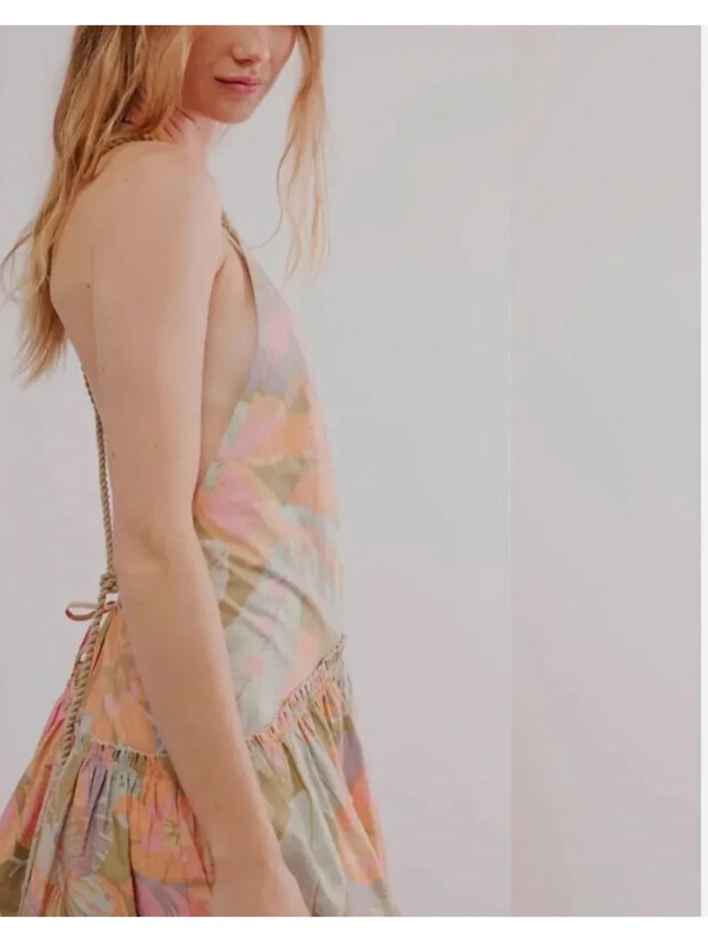 NWT Free People Deserted Island Mini Dress Size M in Rainforest Combo Print